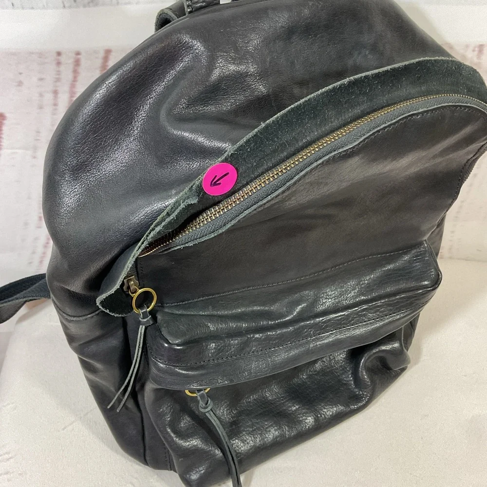 Madewell The Lorimer Backpack Black Italian Leather Minimalist Academia Preppy‎
